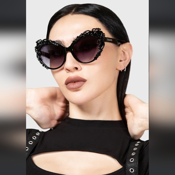 Killstar Gothic Black Sunglasses - Picture 5 of 5